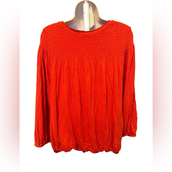 Free People Begonia Embroidered Top Women's Size M Elastic Waist Peasant Boho - Picture 2 of 9